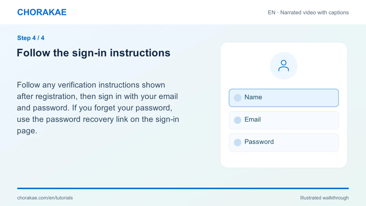 Step 4 — Follow the sign-in instructions
