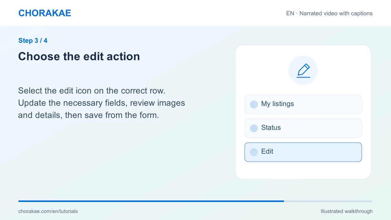 Step 3 — Choose the edit action
