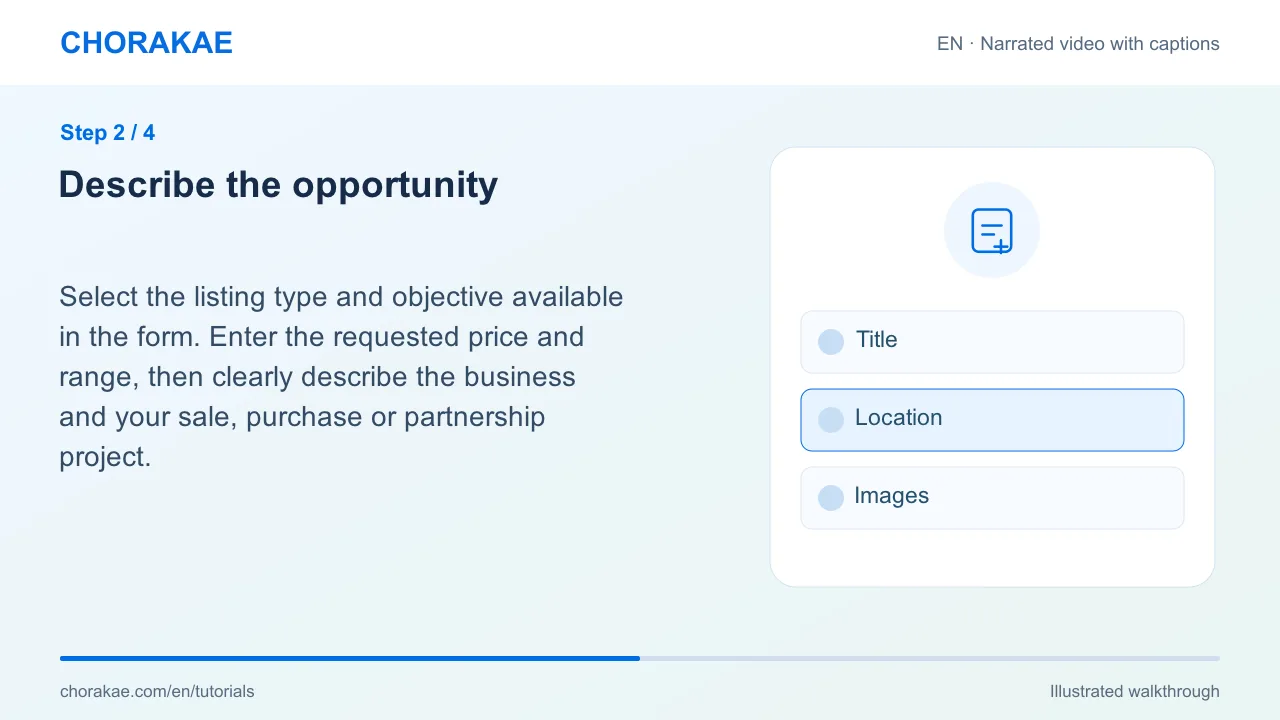 Step 2 — Describe the opportunity