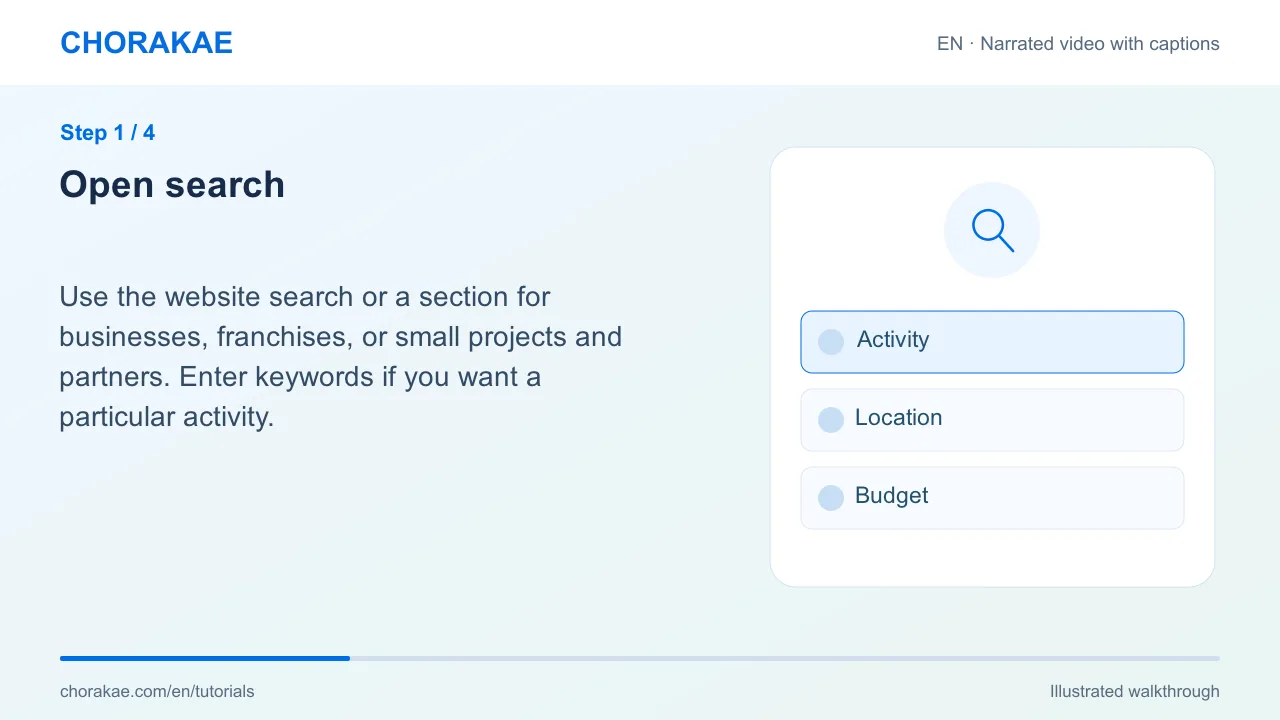 Step 1 — Open search