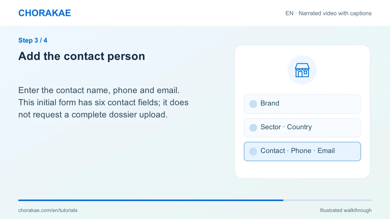 Step 3 — Add the contact person
