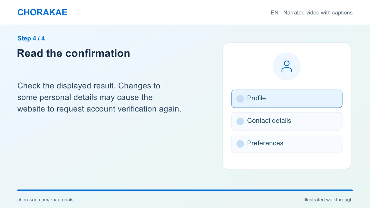 Step 4 — Read the confirmation