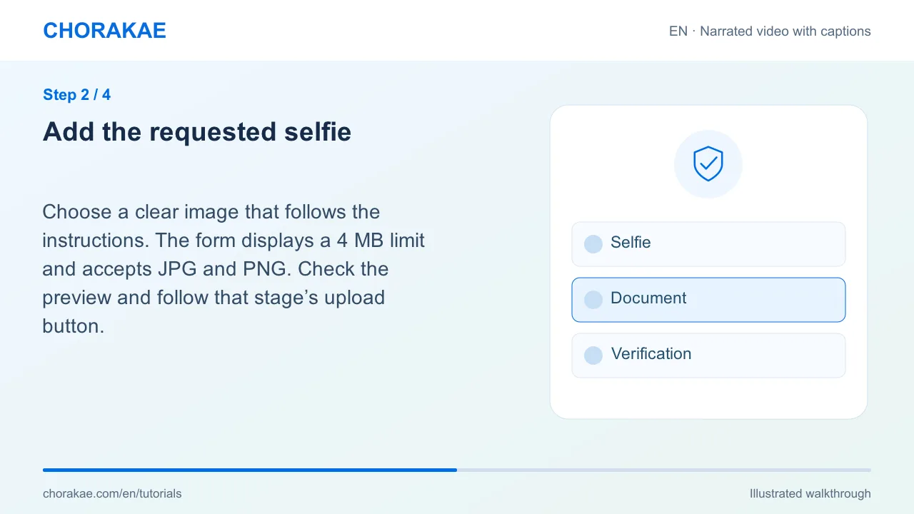 Step 2 — Add the requested selfie