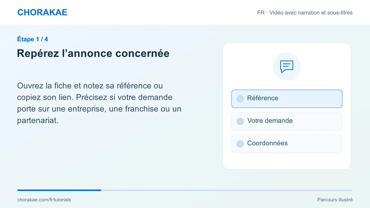 Étape 1 — Repérez l’annonce concernée
