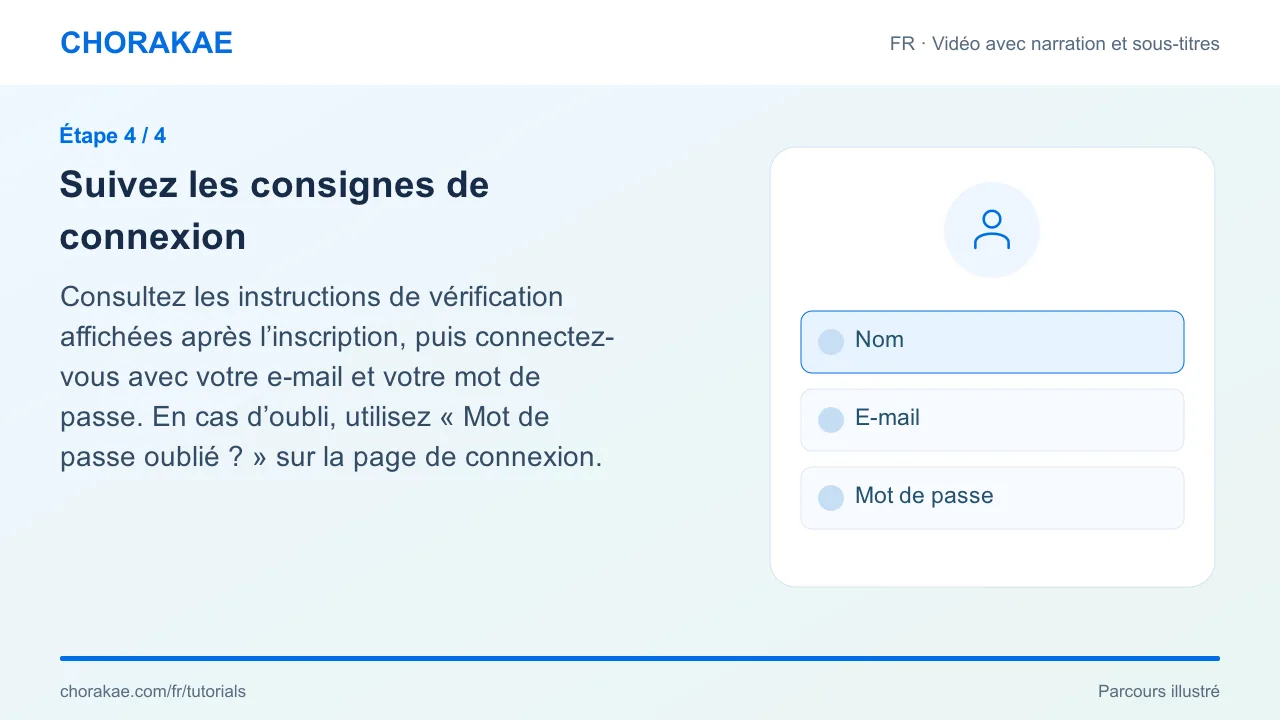 Étape 4 — Suivez les consignes de connexion