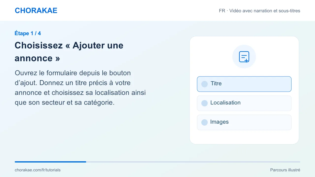 Étape 1 — Choisissez « Ajouter une annonce »