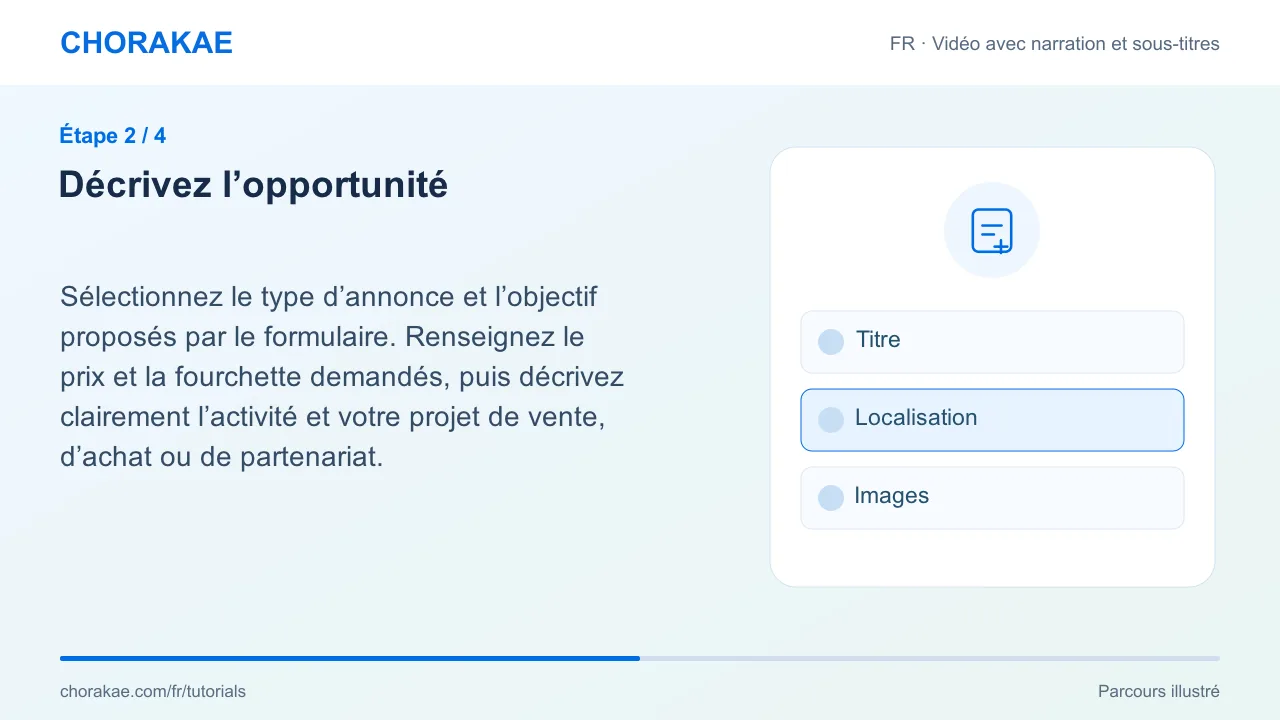 Étape 2 — Décrivez l’opportunité