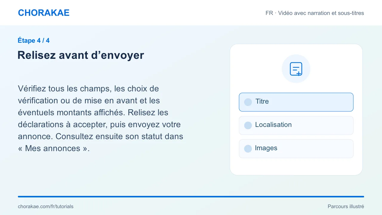 Étape 4 — Relisez avant d’envoyer