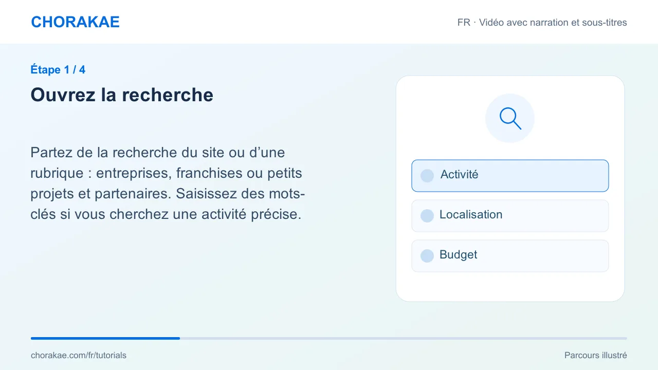 Étape 1 — Ouvrez la recherche