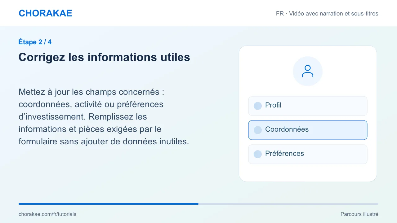 Étape 2 — Corrigez les informations utiles