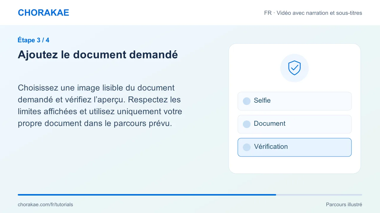 Étape 3 — Ajoutez le document demandé