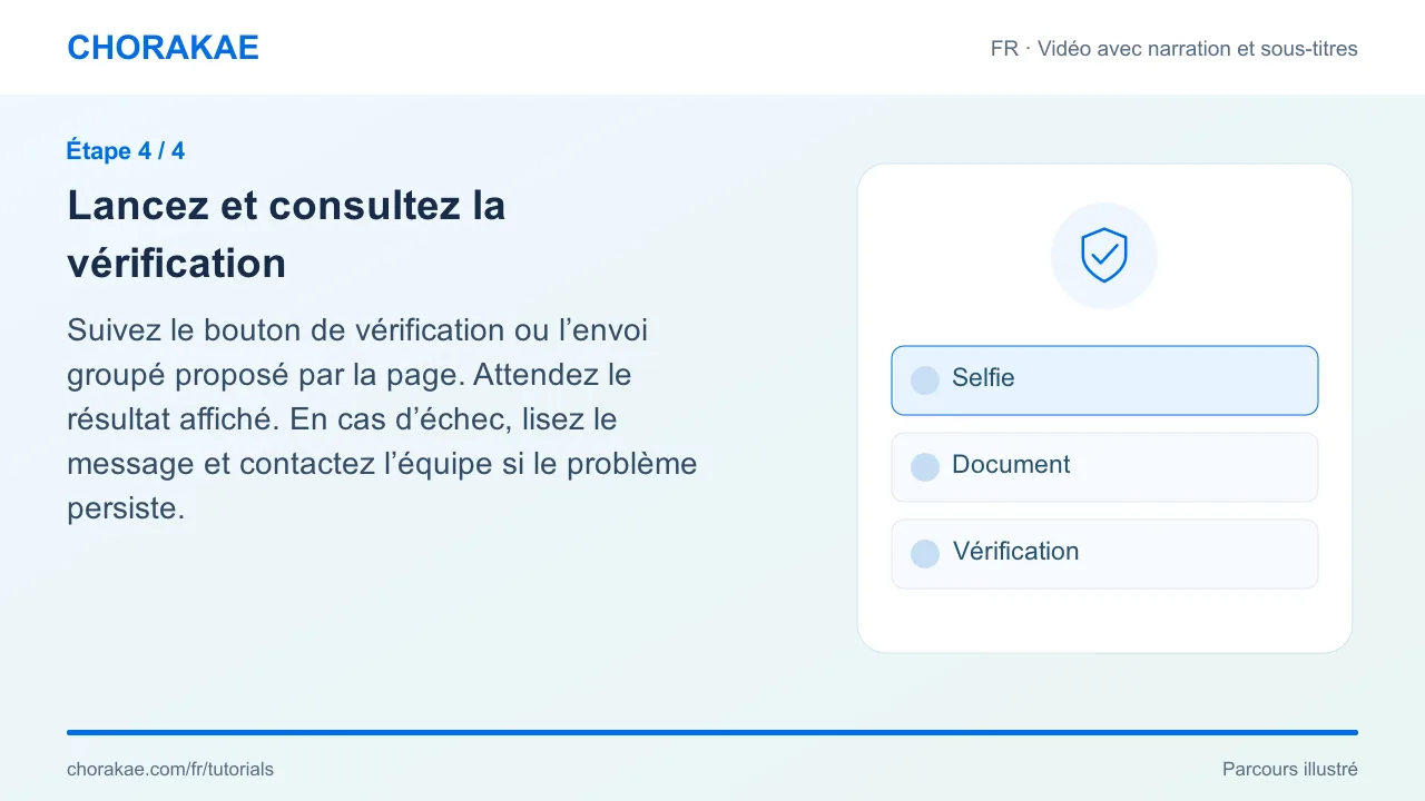 Étape 4 — Lancez et consultez la vérification